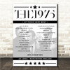 The 1975 Concert Setlist Poster Print Canvas - Any Date, Gig, Venue