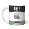 Black Green Adele Concert Setlist Gig Mug - Sonderfreifläche Messe, Munich, Germany 24th August 2024