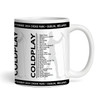 Black Male Coldplay Concert Setlist Gig Mug - Croke Park, Dublin, Ireland 2nd Sept 2024