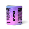 Pink Blue Coldplay Concert Setlist Gig Mug - Croke Park, Dublin, Ireland 2nd Sept 2024
