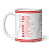 Red Male Blink-182 Concert Setlist Gig Mug - The OVO Hydro, Glasgow, Scotland 30th Aug 2024