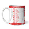 Red Male Taylor Swift Concert Setlist Gig Mug - Wembley Stadium, London, England, 20th Aug 2024