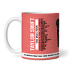 Red Microphone Taylor Swift Concert Setlist Gig Mug - Wembley Stadium, London, England, 20th Aug 2024