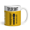 Yellow Microphone Taylor Swift Concert Setlist Gig Mug - Wembley Stadium, London, England, 20th Aug 2024