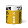 Yellow Microphone Taylor Swift Concert Setlist Gig Mug - Wembley Stadium, London, England, 20th Aug 2024