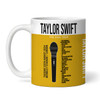 Yellow Microphone Taylor Swift Concert Setlist Gig Mug - Wembley Stadium, London, England, 20th Aug 2024
