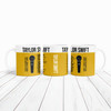 Yellow Microphone Taylor Swift Concert Setlist Gig Mug - Wembley Stadium, London, England, 20th Aug 2024