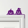 Door Topper 2 Halloween Decor Pumpkins Various Colours Decorative Sign