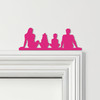 Door Topper Family Of 4 1 Boy 1 Girl Various Colours Top Of Door Decorative Sign
