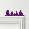 Door Topper Family Of 5, 1 Girl 1 Boy 1 Baby Various Colours Frame Decor Sign
