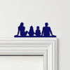 Door Topper Family Of Four 2 Girls Various Colours Top Of Door Decorative Sign