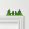 Door Topper Family Of Four 2 Girls Various Colours Top Of Door Decorative Sign