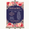 Navy Blue Blush Rose Gold Rules Of The Wedding Personalised Wedding Sign