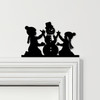 Door Topper Girls Building Snowman Christmas Decor Various Colours Decor Sign