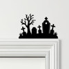 Door Topper Halloween Decor Cemetery Various Colours Top Of Door Decorative Sign
