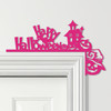 Door Topper Happy Halloween Decor House Pumpkins Various Colours Decorative Sign