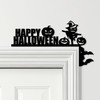 Door Topper Happy Halloween Decor Pumpkins Various Colours Frame Decor Sign