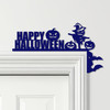 Door Topper Happy Halloween Decor Pumpkins Various Colours Frame Decor Sign