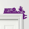 Door Topper Happy Halloween Decor Pumpkins Various Colours Frame Decor Sign