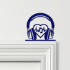 Door Topper Headphones & Music Notes Various Colours Top Of Door Decorative Sign