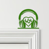 Door Topper Headphones & Music Notes Various Colours Top Of Door Decorative Sign
