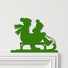 Door Topper Sleighing Christmas Decor Various Colours Decorative Sign