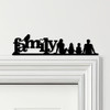Door Topper Love Heart Bird Family Of 4, 1 Girl 1 Boy Various Colours Decor Sign