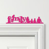 Door Topper Love Heart Bird Family Of Four 2 Boys Various Colours Decor Sign