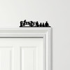 Door Topper Love Heart Bird Family Of Four 2 Girls Various Colours Decor Sign