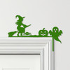 Door Topper Witch Broom Pumpkin Ghost Halloween Decor Various Colours Decor Sign