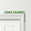 Door Topper Coat Closet Hallway Decor Various Colours Decorative Sign