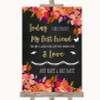 Pink Coral Orange & Purple Today I Marry My Best Friend Wedding Sign