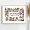 Photo Collage 60th Birthday Gift For Sister-In-Law 22-Photo Print Or Canvas