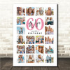 Photo Collage 60th Birthday Gift For Wife 20-Photo Portrait Print Or Canvas