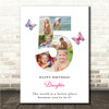 Photo Collage 6-Photo 5th Birthday Gift For Girls Butterfly Print Or Canvas