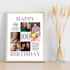 Photo Collage 100th Birthday Gift For Sister-In-Law 6-Photo Print Or Canvas