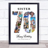 Photo Collage 70th Birthday Gift For Her 16-Photo Number 70 Print Or Canvas