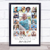 Photo Collage 70th Birthday Gift For Mother-In-Law 15-Photo Print Or Canvas