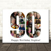 Photo Collage 90th Birthday Gift For Her 16-Photo Number 90 Print Or Canvas