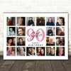 Photo Collage 90th Birthday Custom Gift For Sister 20-Photo Print Or Canvas