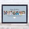 Photo Collage Blue 7-Photo Birthday Custom Gift For Husband Print Or Canvas