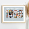 Photo Collage Blue Birthday Gift For Dad 23-Photo Year 1996 Print Or Canvas