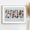 Photo Collage Blue Birthday Gift For Dad 34-Photo Year 2006 Print Or Canvas