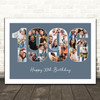 Photo Collage Blue Birthday Gift For Him 23-Photo Year 1996 Print Or Canvas