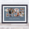 Photo Collage Blue Birthday Gift For Him 23-Photo Year 1996 Print Or Canvas