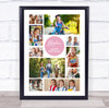 Photo Collage Kids Girls Birthday Custom Gift 10-Photo Pink Print Or Canvas