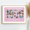 Photo Collage Pink Birthday Gift For Mum 24-Photo Year 1956 Print Or Canvas