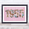 Photo Collage Pink Birthday Gift For Mum 24-Photo Year 1965 Print Or Canvas Photo Collage Pink Birthday Gift For Mum 24-Photo Year 1965 Print Or Canvas