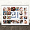 Photo Collage 21st Birthday Custom Gift For Fiancé 20-Photo Print Or Canvas Photo Collage 21st Birthday Custom Gift For Fiancé 20-Photo Print Or Canvas