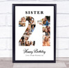 Photo Collage 21st Birthday Gift For Her 13-Photo Number 21 Print Or Canvas